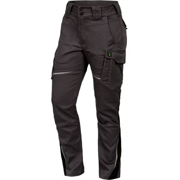 Bundhose Damen OHNE Knietaschen Flex-Line anthrazit/schwarz - Leibwächter®