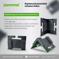 Kantenschutzwinkel schwarz klein - Safetytex&reg;