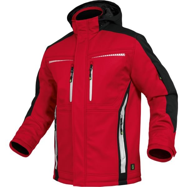 Winter Softshell Jacke Flex-Line rot-schwarz - Leibwächter®