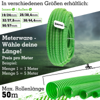 PVC-Spiralschlauch 19mm (3/4&quot;) 50m/Rolle