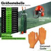 3tlg Forstschutz Set Latzhose Helm Handschuhe