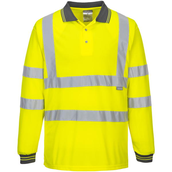 Langarm UV- und Warnschutz Polo Shirt gelb - Portwest®
