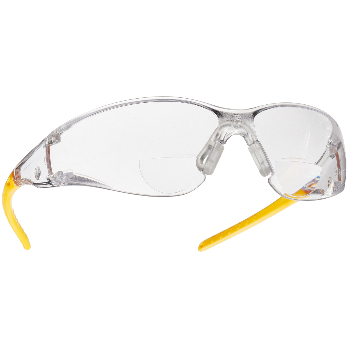 schutzbrille mit sehstärke und gelben bügel