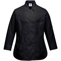 Kochjacke Damen langarm RACHEL schwarz - Portwest®
