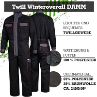 Twill Winteroverall DAMM - Safetytex&reg;