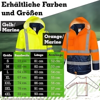 Winter Warnschutz Parka gelb/marine - Safetytex&reg;