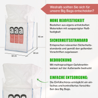 BIG BAG f&uuml;r Asbest 90 x 90 x 110 cm (8474) - Safetytex&reg;