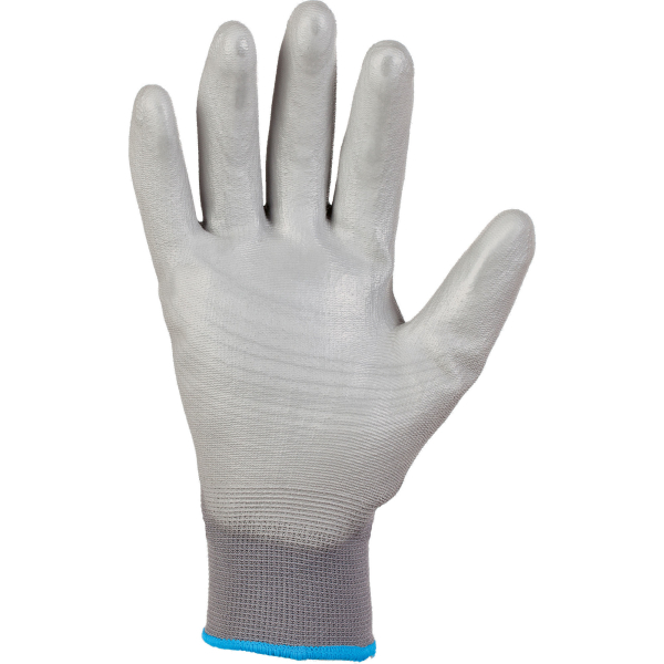 Nylon Feinstrick Handschuhe Größe 8 9 10 11 mit grauer PU-Beschichtung Cat II, 
