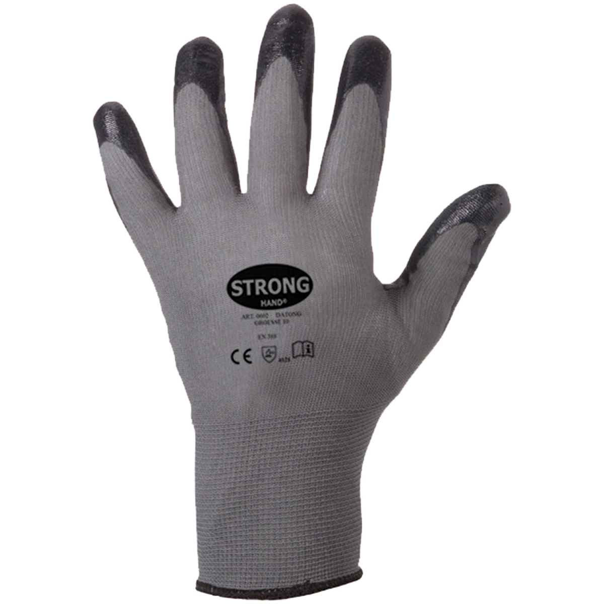 Schwarz 8-9 50 Stück GRIP STRONGHAND® Handschuhe Nitril 0422 Gr.