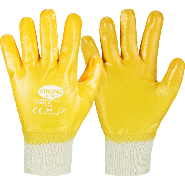 Montageschutz Nitril Handschuh Yellowstar Bauarbeiter Schutzhandschuhe