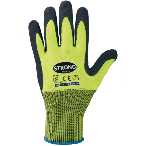 1-240 Paar STRONG HAND® FLEXTER Latexbeschichtete Handschuhe Montagehandschuhe 
