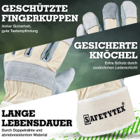 Rindspaltleder Handschuhe - Safetytex&reg;