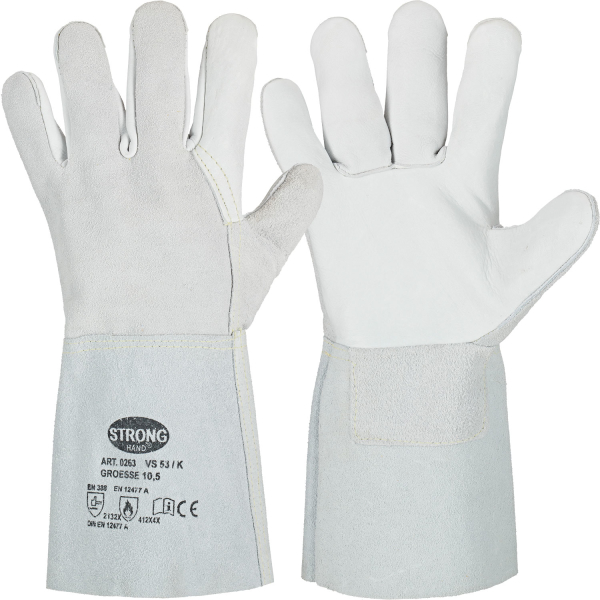 Schweisserhandschuhe Arbeitshandschuhe Stronghand Rindleder Handschuhe VS 53/F 