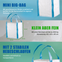 Mini BIG-BAG wei&szlig; 40 x 40 x 45 cm SWL 300 kg (8469) - Safetytex&reg;