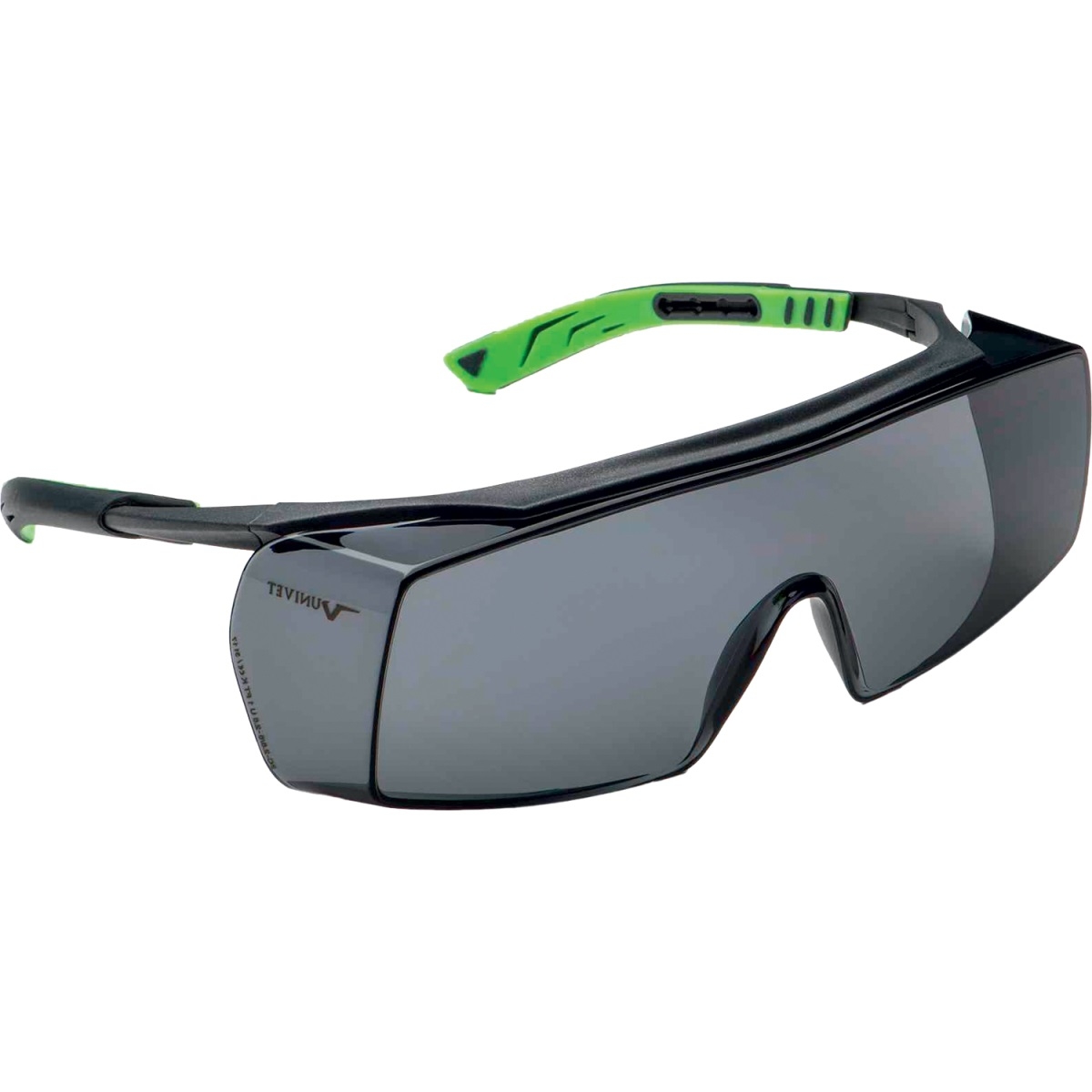 schutzbrille für korrektionsbrillenträger in schwarz