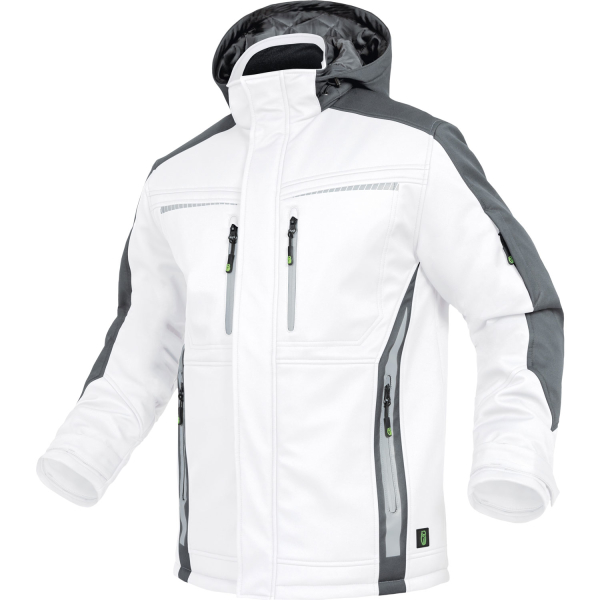 Winter Softshell Jacke Flex-Line weiß/grau - Leibwächter®