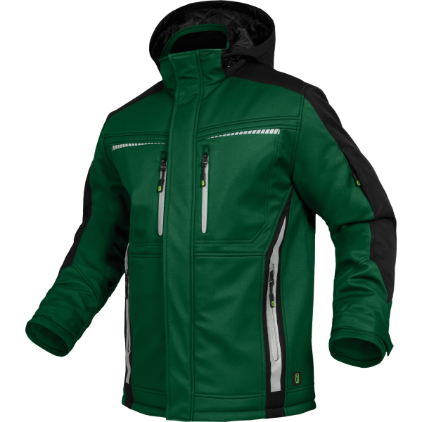 Winter Softshell Jacke Flex-Line grün/schwarz - Leibwächter®