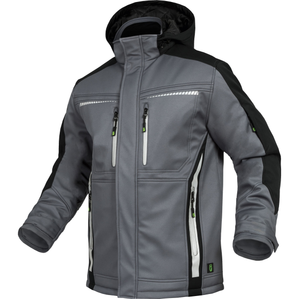 Winter Softshell Jacke Flex-Line grau/schwarz - Leibwächter®