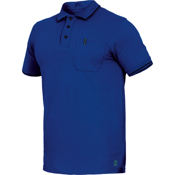 Polo Shirt Flex-Line kornblau/schwarz - Leibwächter®