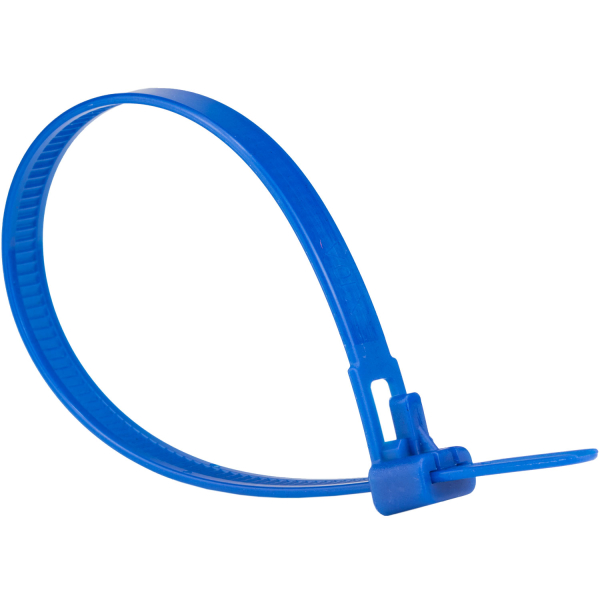 Wiederlösbare Kabelbinder blau