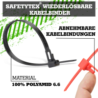 Wiederlösbare Kabelbinder braun 7,6 mm x 200 mm