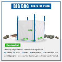 Big Bag oben offen 90 x 90 x 90 cm SWL 1000kg (84680) - Safetytex&reg;