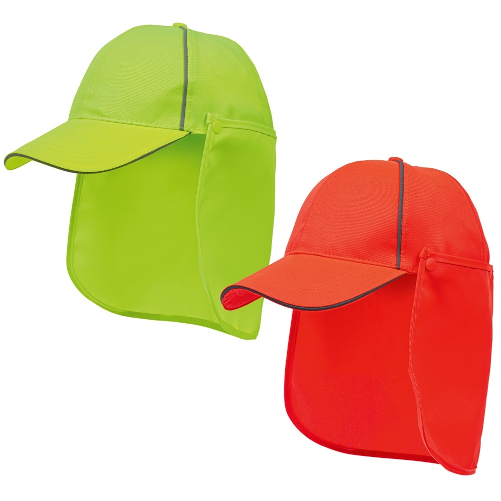 uv schutz cap mit nackenschutz in gelb oder orange von elysee