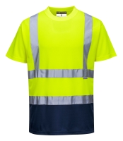 UV- und Warnschutz T-Shirt gelb/marine - Portwest&reg;