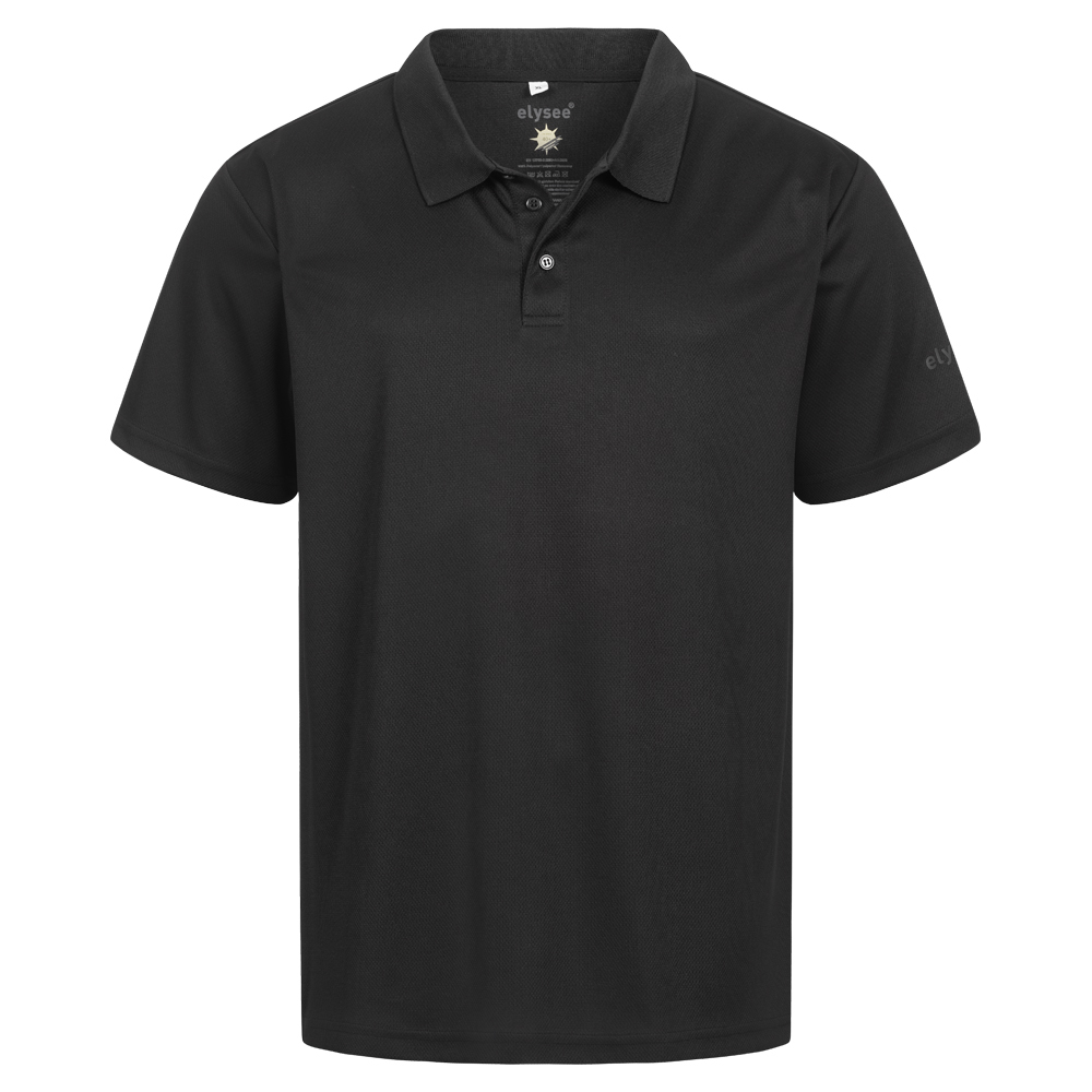 schwarzes funktions polo shirt mit uv schutz von elysee